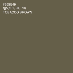 #655E49 - Tobacco Brown Color Image